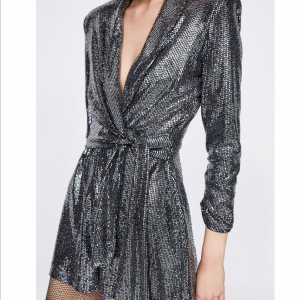 Zara Sparkly Jumpsuit Blazer